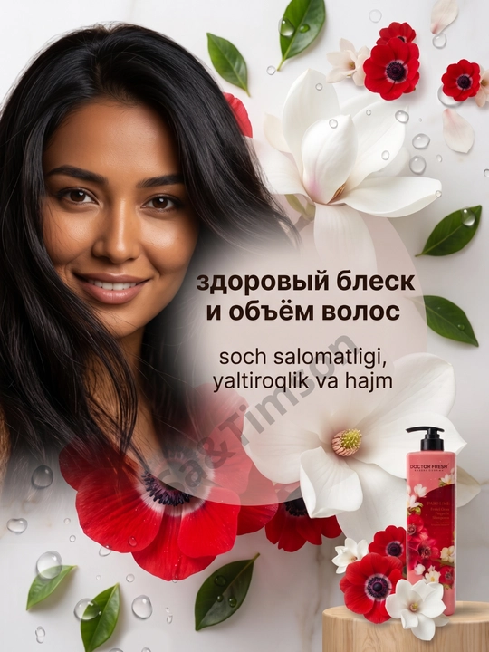 Шампунь для волос Doctor Fresh Parfume, парфюмированный, 8 ароматов, 1200 мл