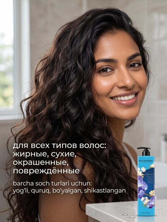 Шампунь для волос Doctor Fresh Parfume, парфюмированный, 8 ароматов, 1200 мл