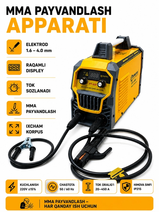 PROTEX, Inverterli payvandlash apparati, MMA payvandlash apparati,svarka apparat 380A 400A - 
