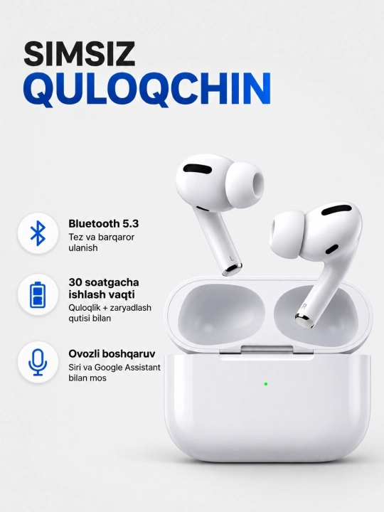 Simsiz quloqchinlar, sensorli, iPhone va Android uchun - 
