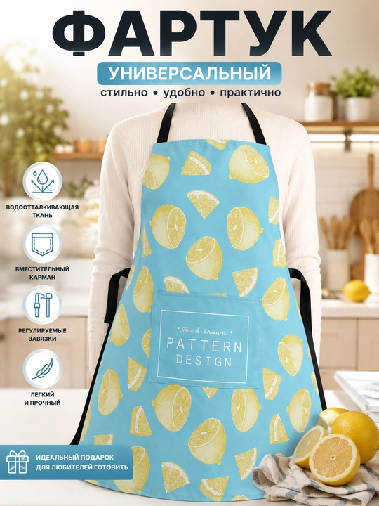 Фартук универсальный – кухонный, для мастера маникюра, парикмахера и салона красоты - 