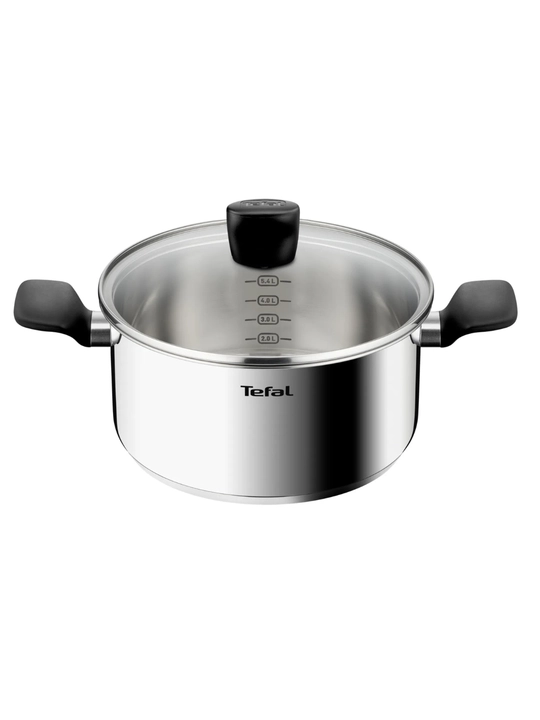 Кастрюля Tefal Confidence 24 см со стеклянной крышкой G7644674, 5.4 л - 