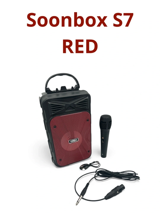 SOONBOX S7 portativ karaoke karnayi — kuchli ovoz, mikrofon va zamonaviy dizayn