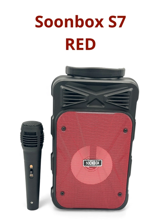 SOONBOX S7 portativ karaoke karnayi — kuchli ovoz, mikrofon va zamonaviy dizayn