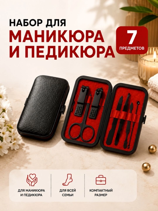 24 qismli professional manikyur va pedikyur to‘plami – zanglamas po‘lat parvarish seti - 