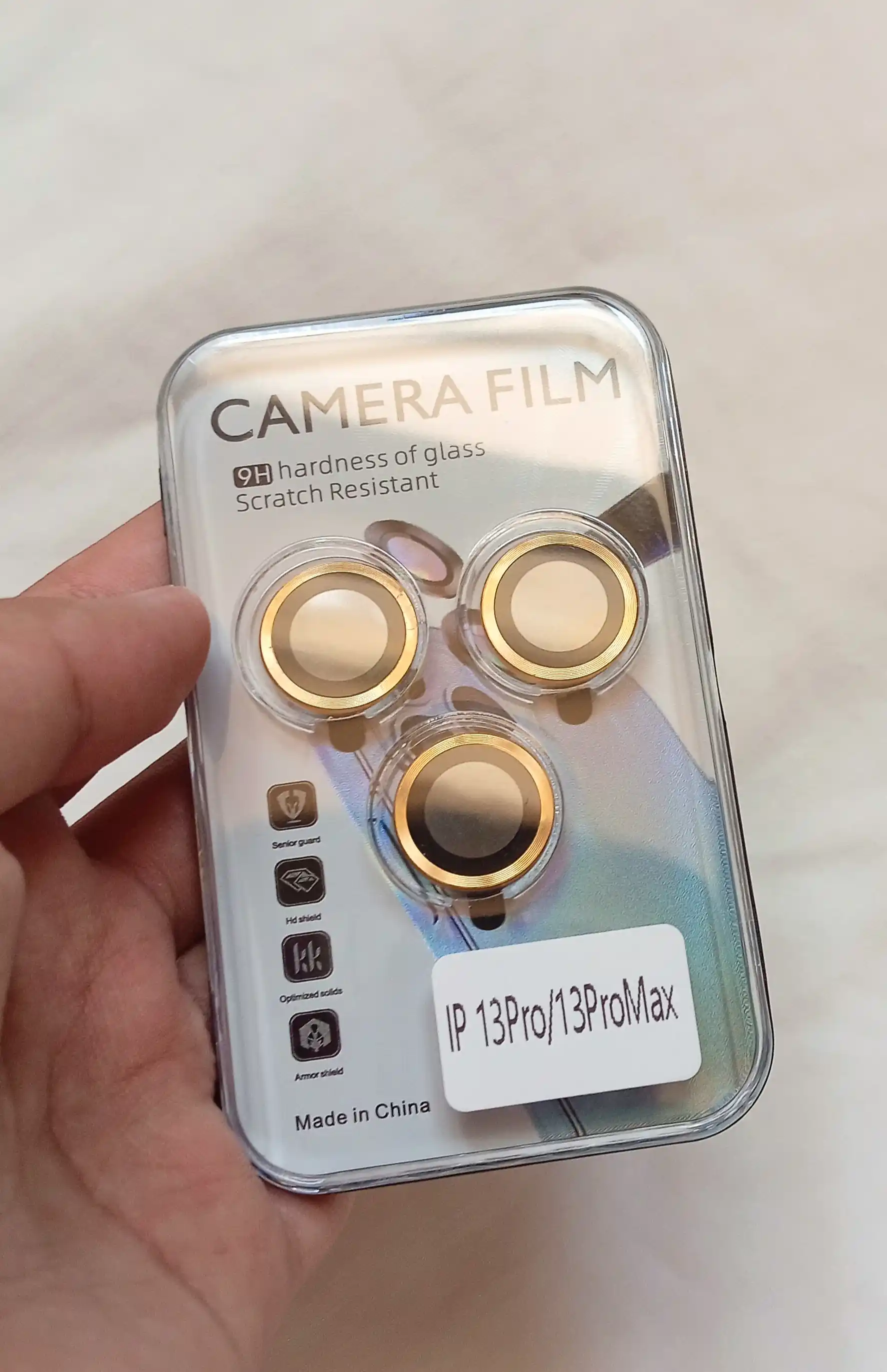 Kamera uchun himoya oyna iPhone 13 Pro, 11, 12, 14, 15, 16, 17 Pro/Pro Max g`ilof