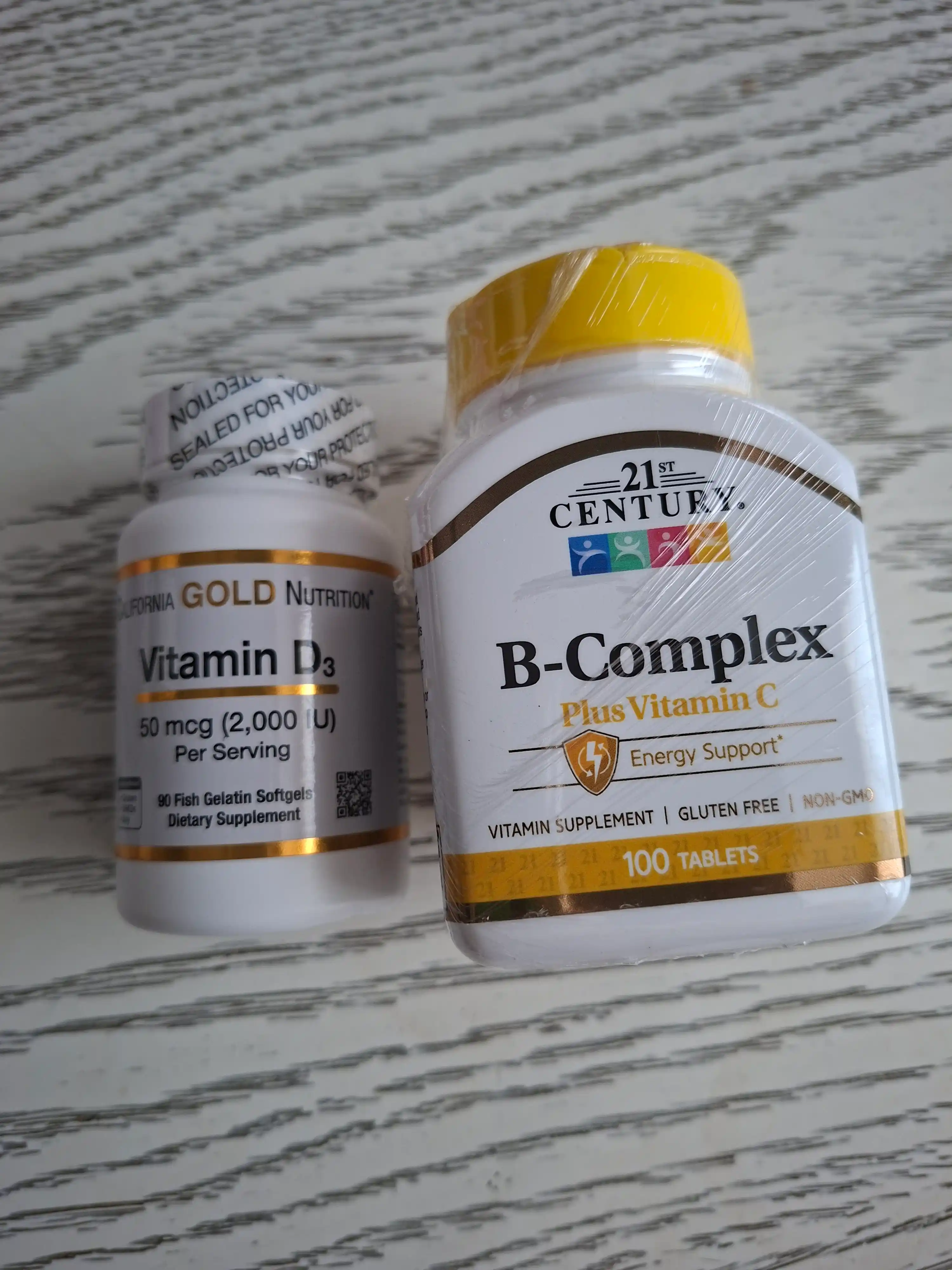 21st Century B-Kompleksi + C vitamini (B1, B6), energiya va asab uchun, 100 ta tabletka, Halol