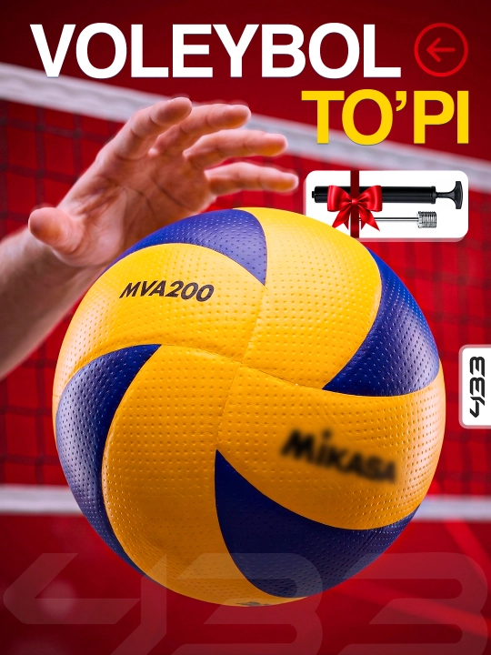 Voleybol to'pi V200 Nasos va Igna bilan