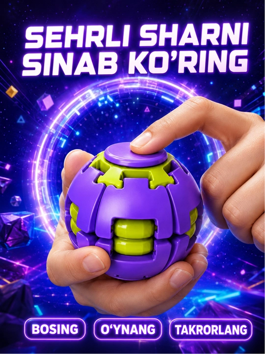 Antistress o‘yinchoq sehrli shar, motorika uchun rangli fidget, rang tasodifiy