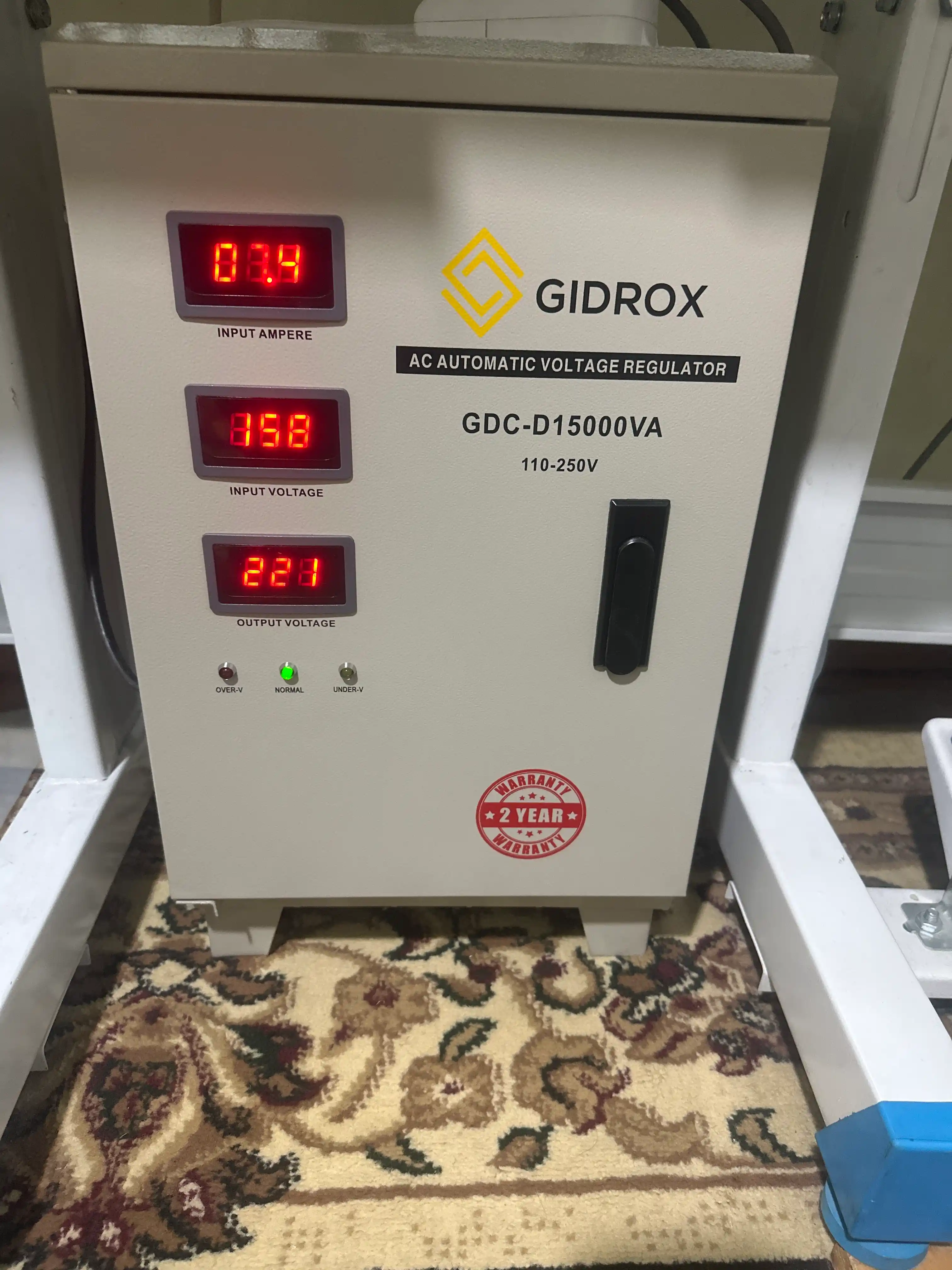 Kuchlanish stabilizatori GIDROX 5-KVA, 10-KVA, 15-KVA, 30-KVA, later