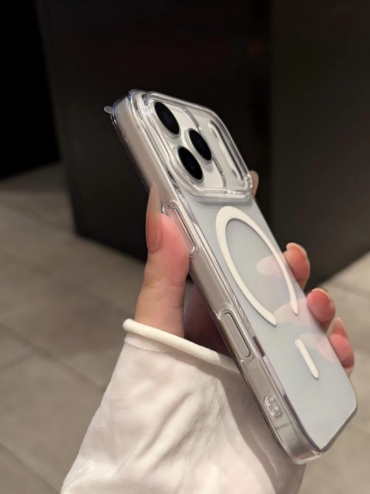 G'ilof iPhone uchun, IPhone MAGSafeli plastik, shaffof, animatsiya bilan