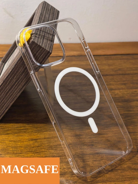 G'ilof iPhone uchun, IPhone MAGSafeli plastik, shaffof, animatsiya bilan