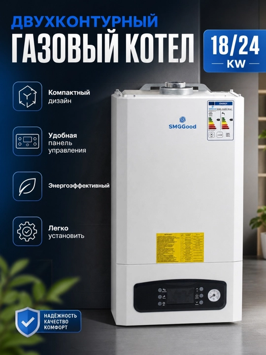 Sovuq va sovuq suvdan xalos bo'ling — SMGGood 18,24 kW gaz qozoni - 
