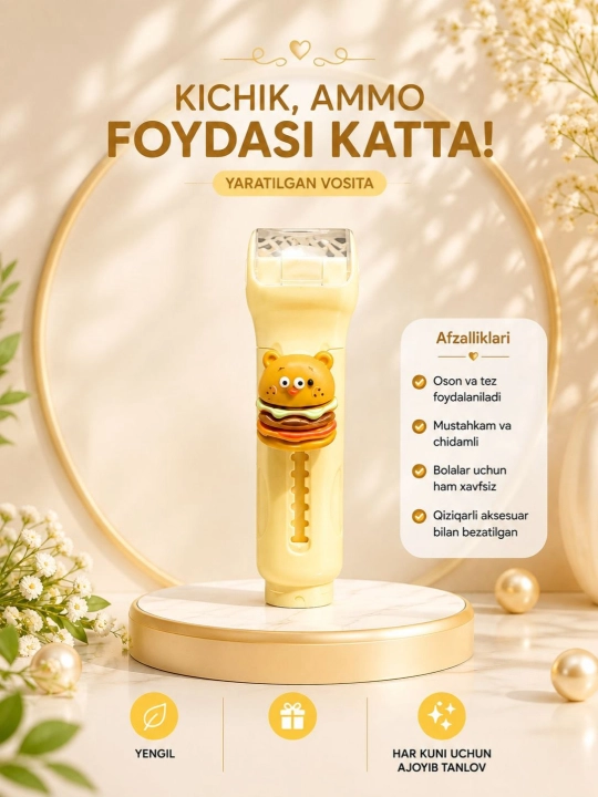 O‘chirg‘ich va qayroq bilan 2 ta 1 da qalam - 