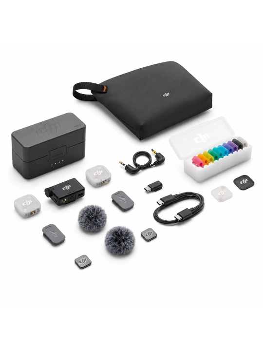 DJI Mic Mini 2 Simsiz mikrofon, shovqinni kamaytirish, USB Type-C, OsmoAudio
