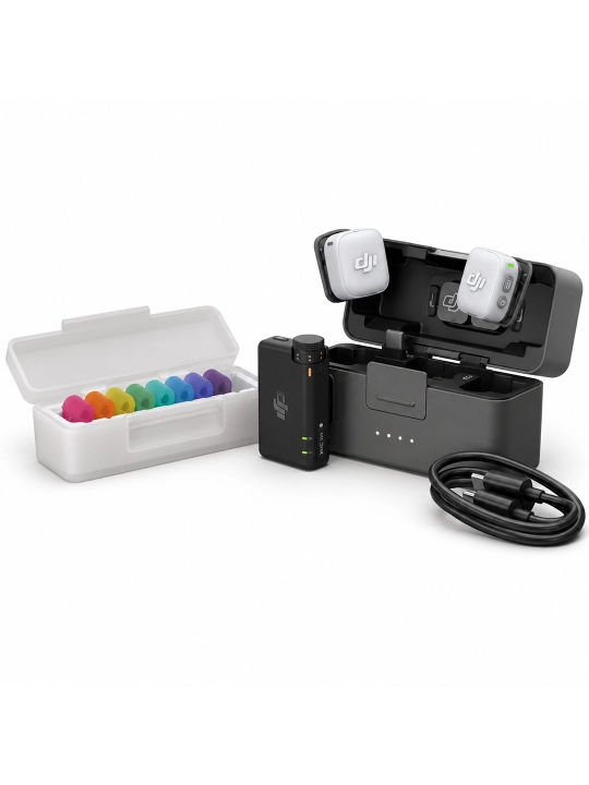 DJI Mic Mini 2 Simsiz mikrofon, shovqinni kamaytirish, USB Type-C, OsmoAudio