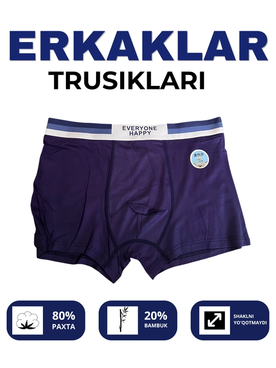 Erkaklar uchun trusilari, ichki kiyim, yorqin ranglarda, yumshoq - 