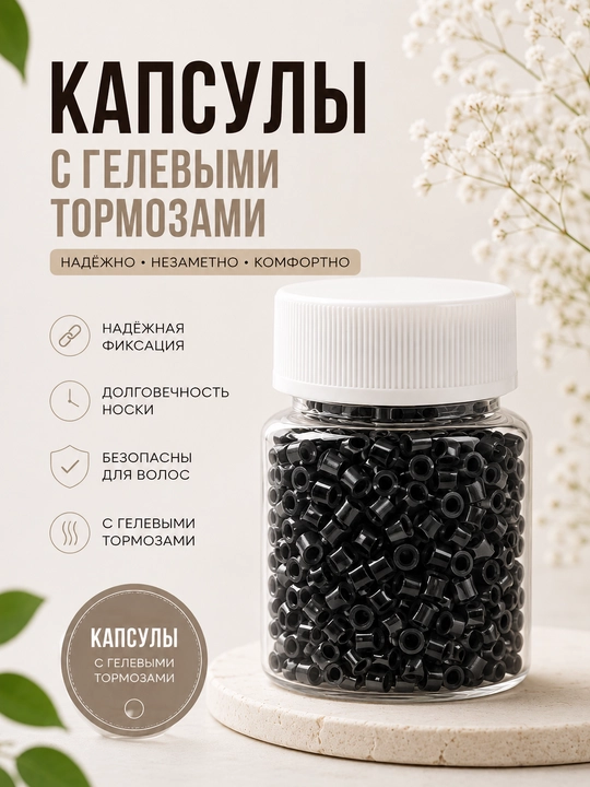 Soch o‘stirish uchun gel tormozli va tormozsiz professional mikrokapsulalar - 