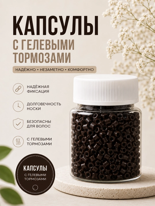 Soch o‘stirish uchun gel tormozli va tormozsiz professional mikrokapsulalar - 