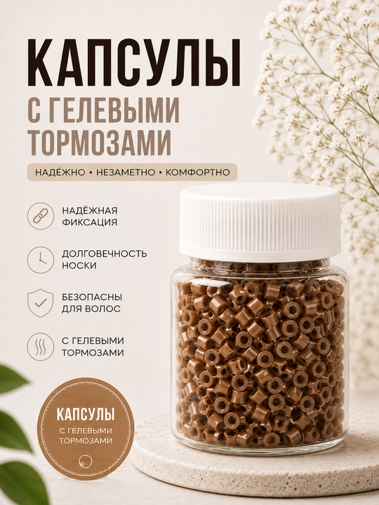 Soch o‘stirish uchun gel tormozli va tormozsiz professional mikrokapsulalar - 