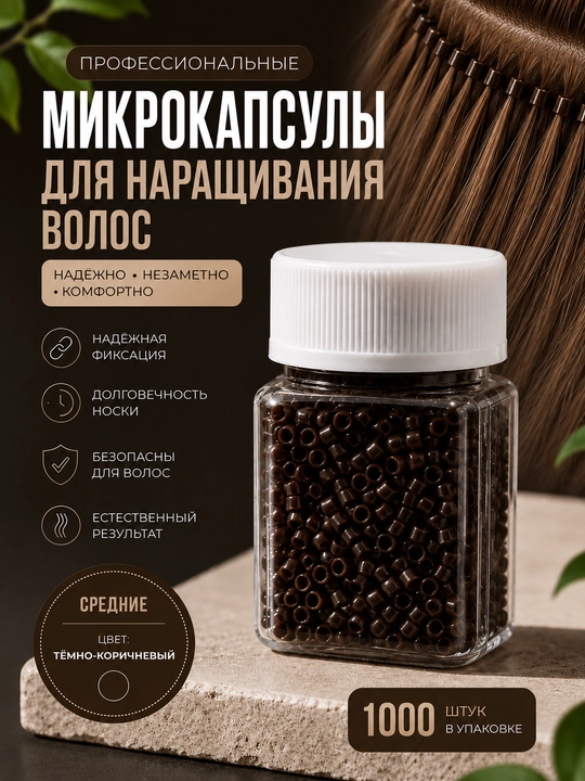 Профессиональные микрокапсулы для наращивания волос с гелевыми тормозами и без - 