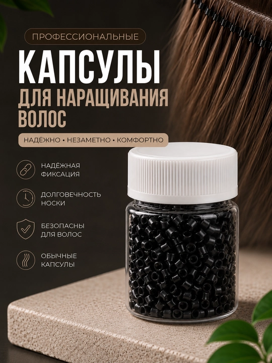 Профессиональные микрокапсулы для наращивания волос с гелевыми тормозами и без - 