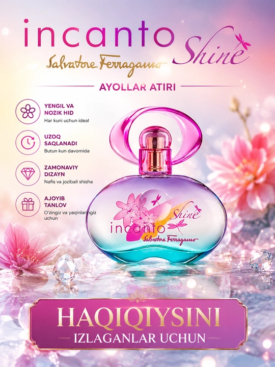 Salvatore Ferragamo Incanto Shine EDT женская туалетная вода, 100 мл - 