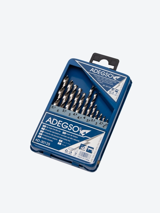 ADEGSO HSS Burg‘ulash uchlari to‘plami 13 dona (1.5mm–6.5mm) metall va yog‘och uchun - 