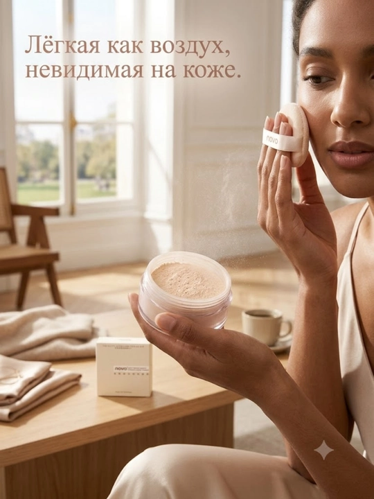 Рассыпчатая пудра для лица NOVO Soft Focus Micron матирующая пудра