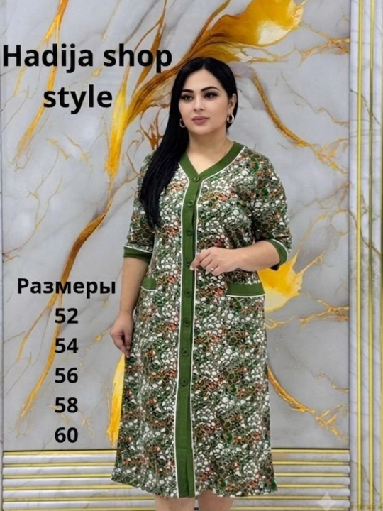 Ayollar uchun zamonaviy tugmali xalat / uy libosi - 