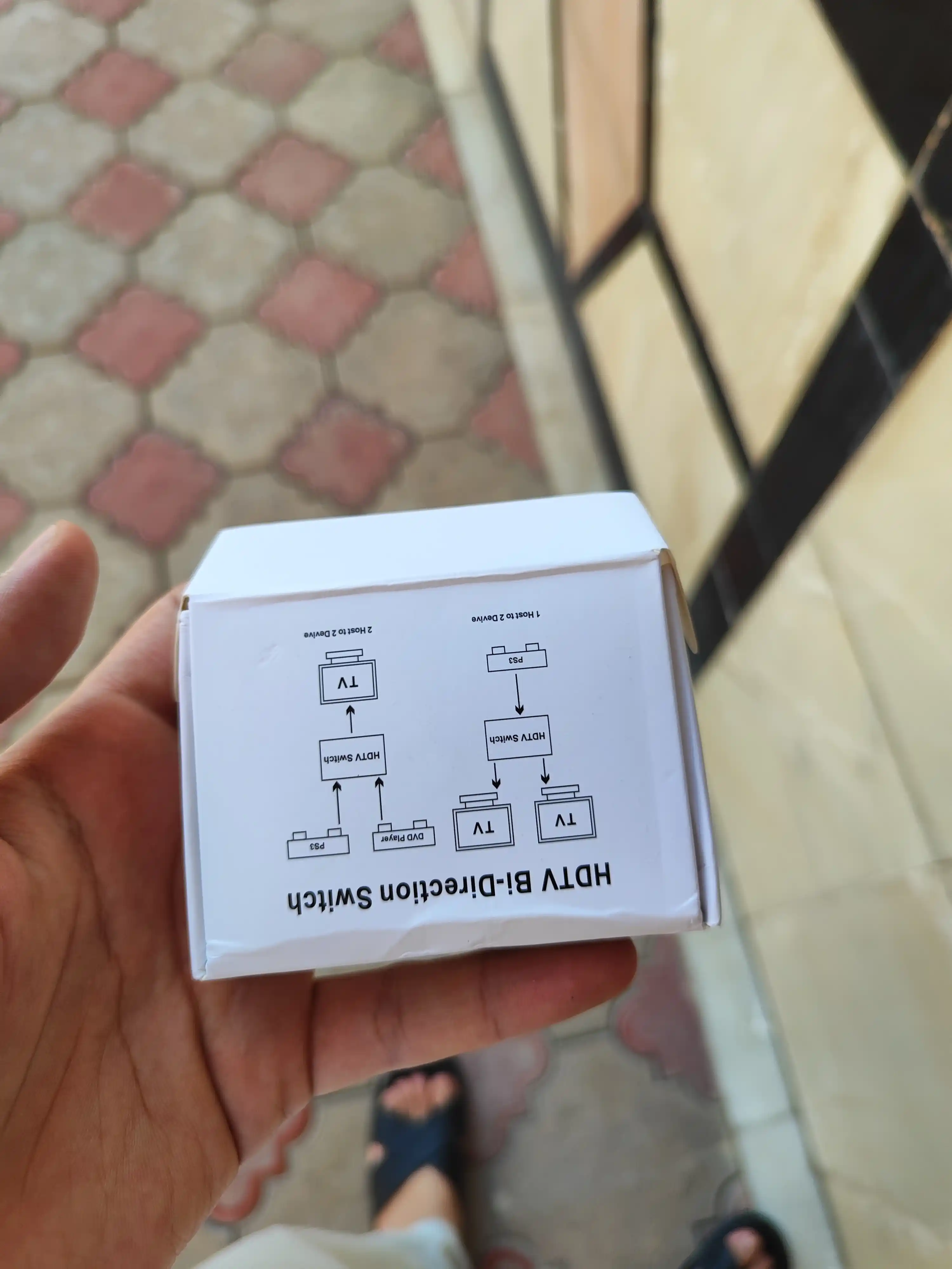 Adapter HDMI switch video ikkita monitorlarga ketma-ketlikda o'tkazuvchi