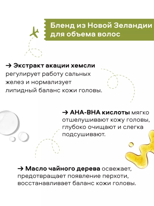 AHA - BHA kislotalari bilan bosh terisini tozalash, Planeta Organica, 150 ml