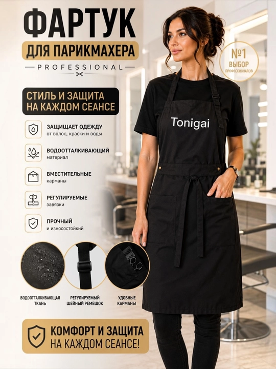 Фартук для мастера маникюра, удобный рабочий фартук для салона - 