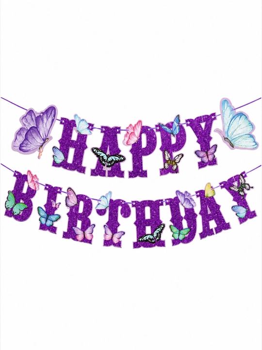 Гирлянда Happy Birthday с коронами, бумажное украшение на день рождения
