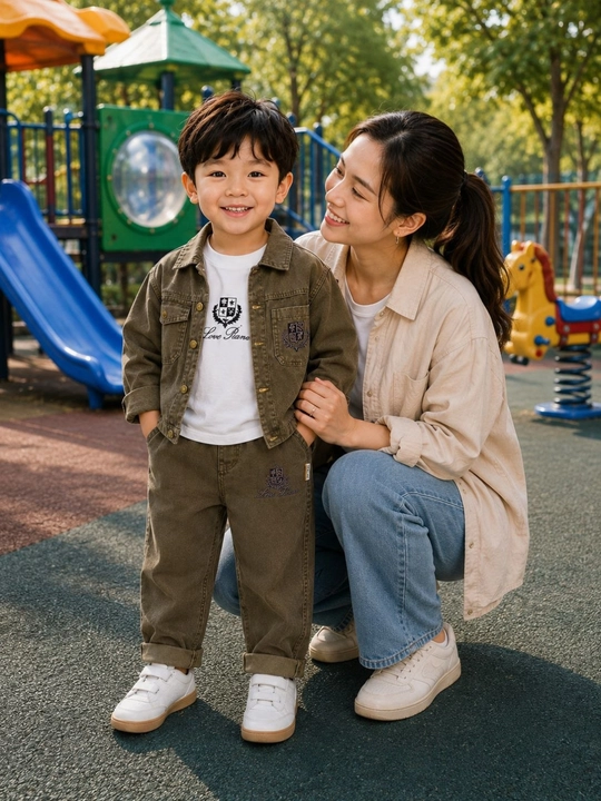 Джинсовый комплект для мальчиков – куртка, футболка и брюки, 1–6 лет