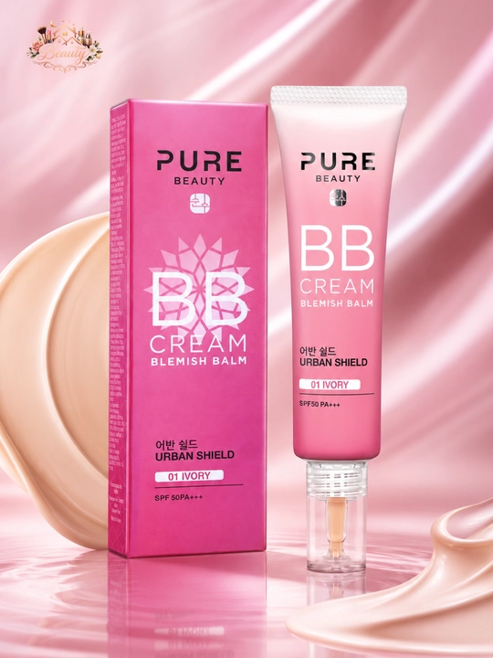 Yengil tonal BB krem,tabiiy qoplama va mayin finish,PURE Beauty BB Cream 01 Ivory - 