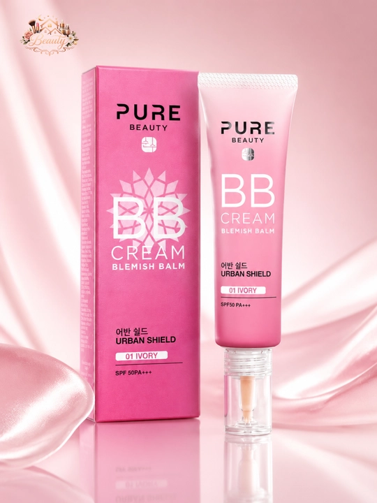 Yengil tonal BB krem,tabiiy qoplama va mayin finish,PURE Beauty BB Cream 01 Ivory