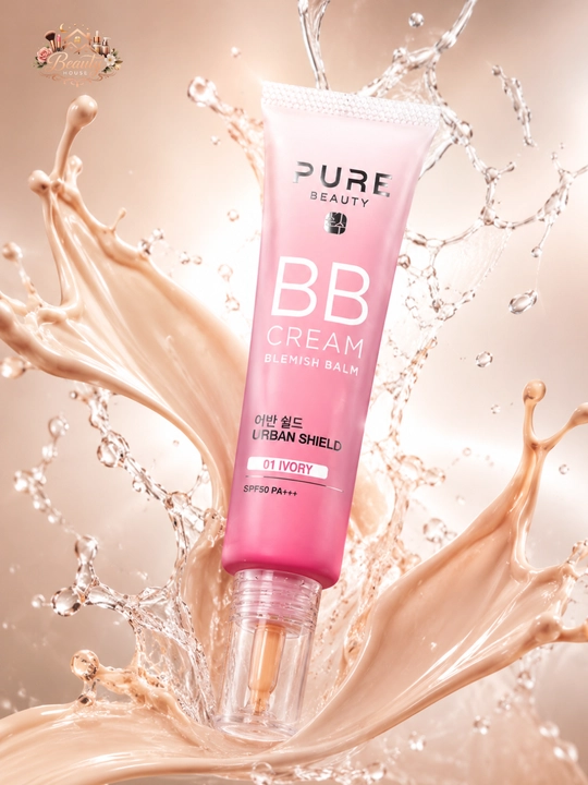 Yengil tonal BB krem,tabiiy qoplama va mayin finish,PURE Beauty BB Cream 01 Ivory