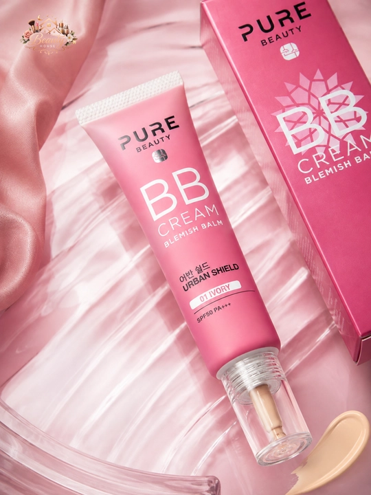 Yengil tonal BB krem,tabiiy qoplama va mayin finish,PURE Beauty BB Cream 01 Ivory