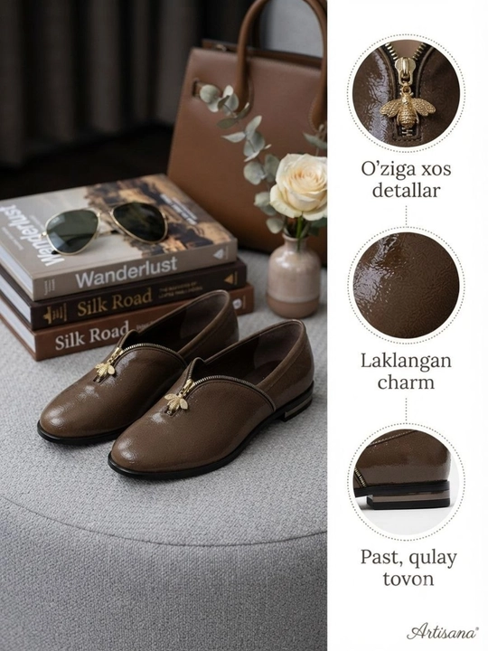 Ayollar uchun tuflilar, laklangan, charm, zamsh, zamokli, 35-40