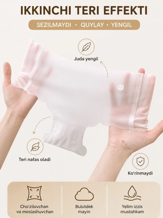 Ayollar uchun trusiklar to'plami choksiz,6 dona to'plamda