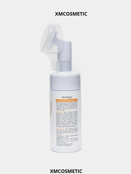 Bioaqua yuvish uchun ko'pik, guruch suvi, akne bilan kurashadi, penka, yuz yuvish, 120 ml
