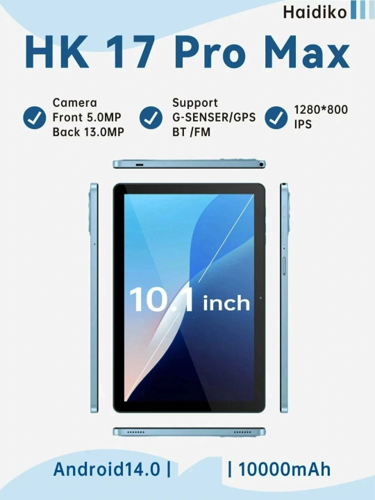 Планшет-ноутбук Haidiko HK17 Pro Max 10.1″, с комплектом: клавиатура, мышь, наушники