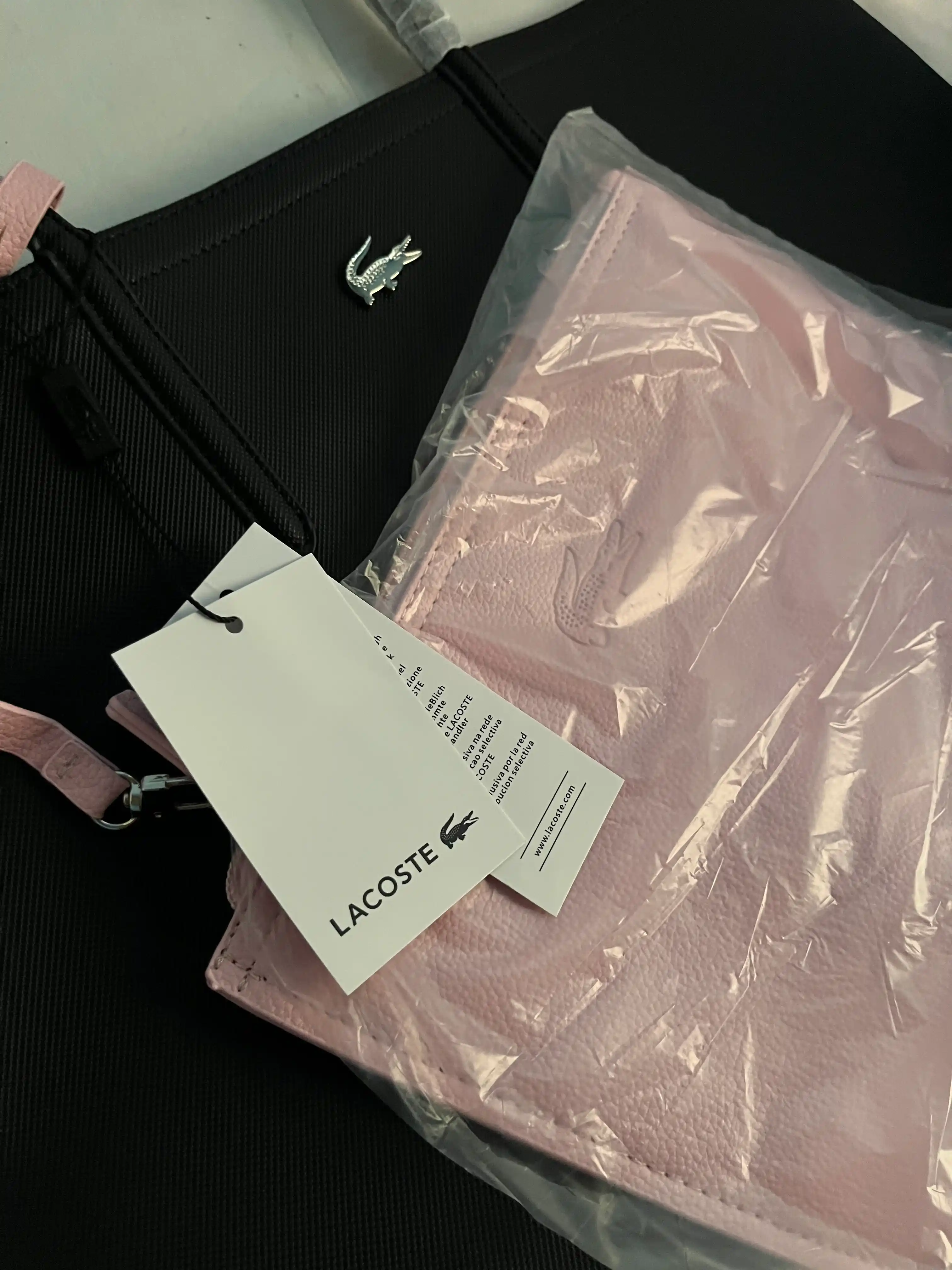 Сумка в стиле Lacoste, кросс-боди, плечевая модель + двусторонний кошелек