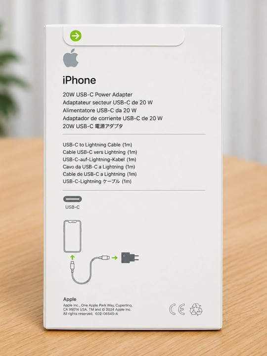 Комплект для быстрой зарядки iPhone, адаптер, кабель Lightning
