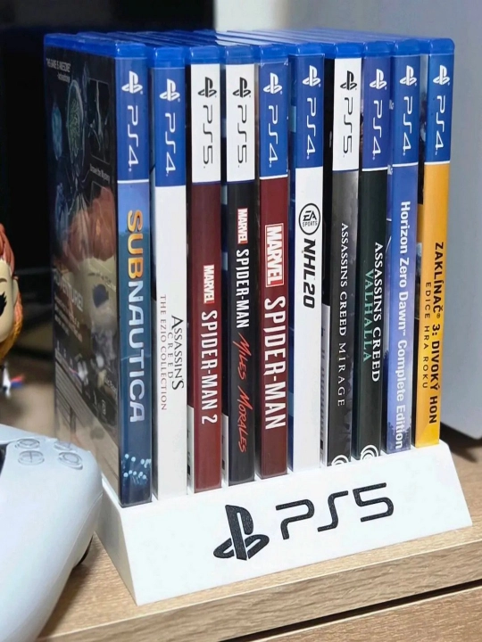 PS5 o'yin disklari uchun stend, 10 ta disk uchun organayzer, PlayStation 5