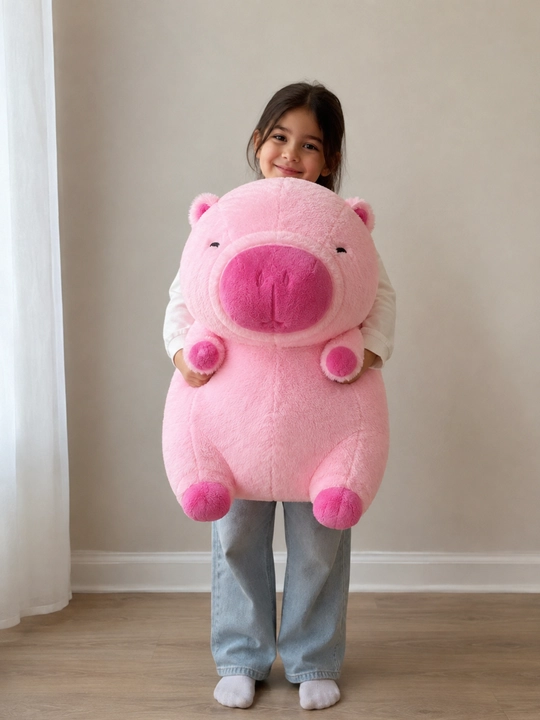 Trend Pushti Kapibara Plush O'yinchog'i – Yumshoq Sovg'a 55 sm
