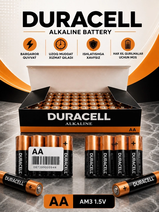 Батарейки Duracell AAA, и АА - 