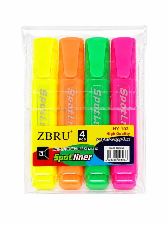 ZBRU Spotliner HY-102 markerlar to‘plami (4 dona) - 