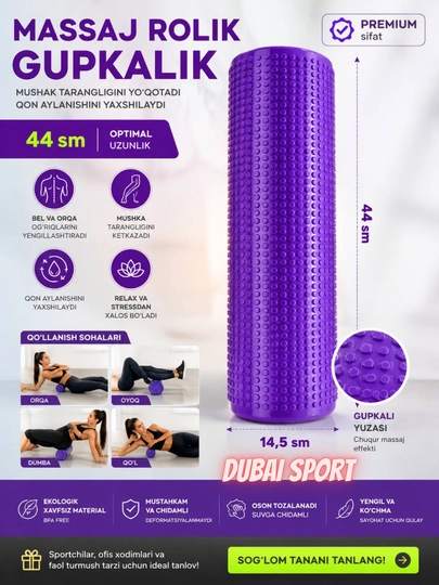 EVA Massaj Roligi – Mushaklarni Tiklash va Fitnes uchun
